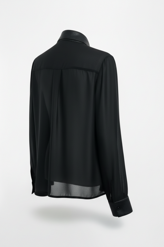 Black Chiffon Blouse