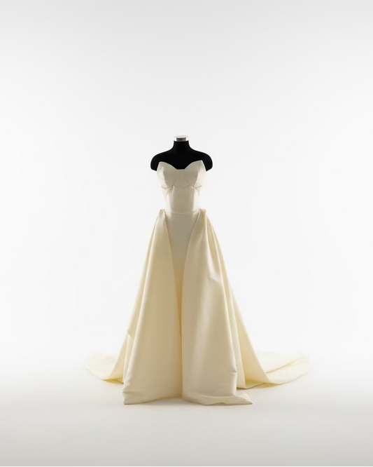 Liza - Ivory Satin Wedding Gown